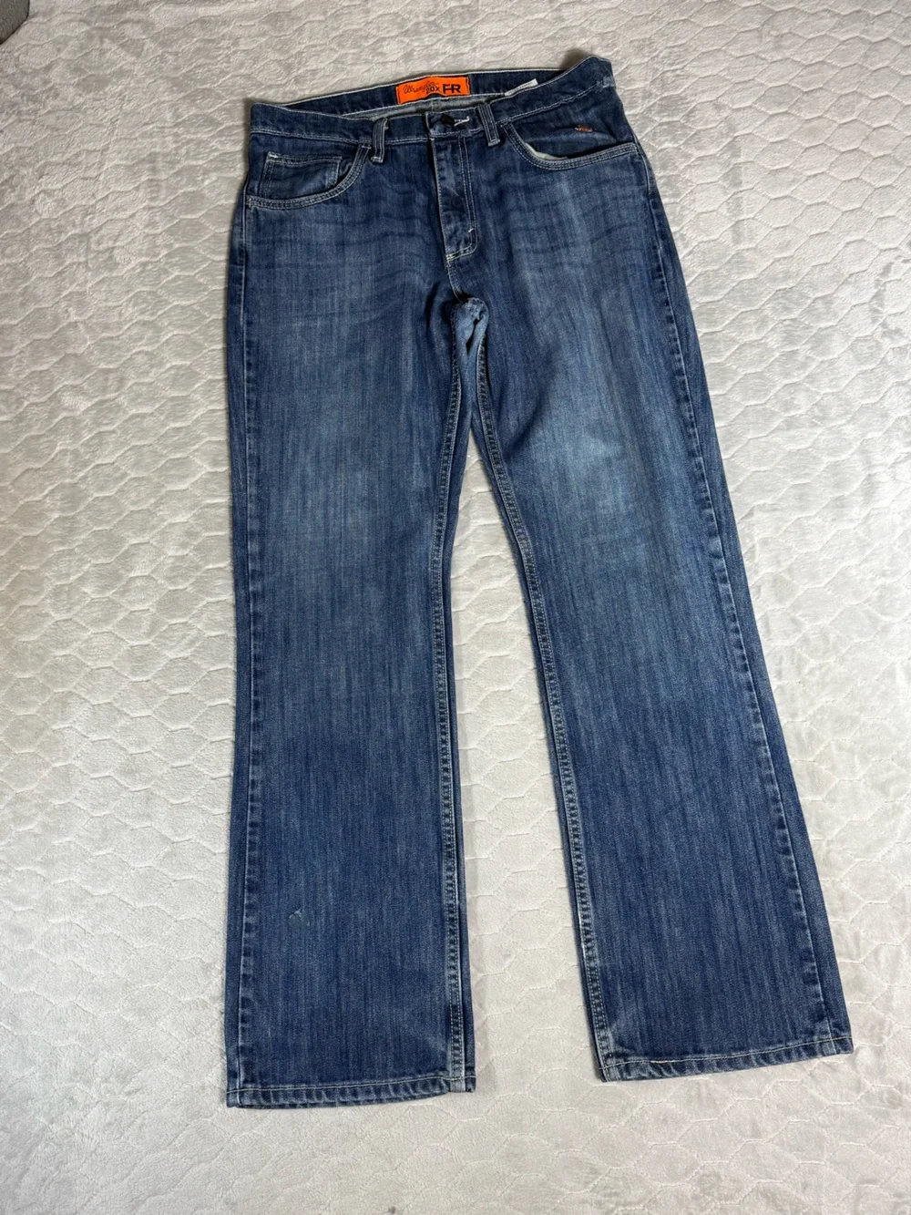 Wrangler 20X FR Flame Resistant Boot Cut Work Jeans Men’s 32x32 Blue